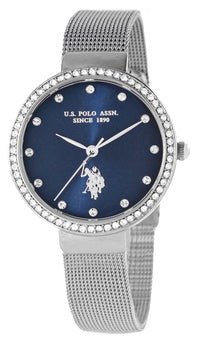 U.S. POLO USP8108BL Camille Silver Metallic Mesh Bracelet - Κοσμηματοπωλείο Goldy