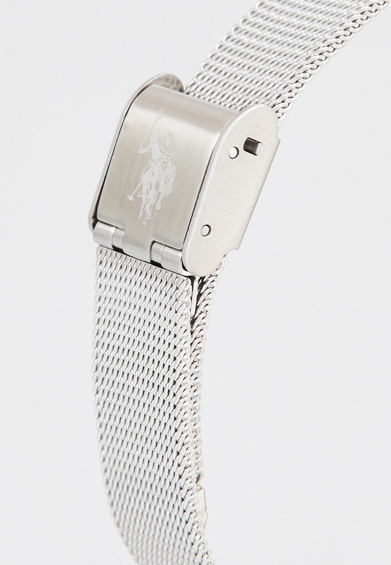 U.S. POLO USP8108BL Camille Silver Metallic Mesh Bracelet - Κοσμηματοπωλείο Goldy