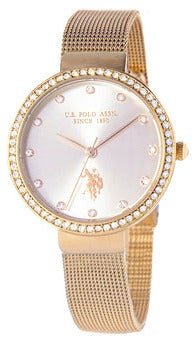 U.S. POLO USP8110YG Camille Gold Metallic Mesh Bracelet - Κοσμηματοπωλείο Goldy