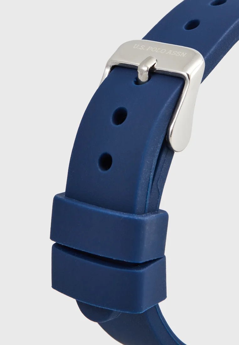 U.S. POLO USP8152BL Skyler Blue Silicon Strap - Κοσμηματοπωλείο Goldy