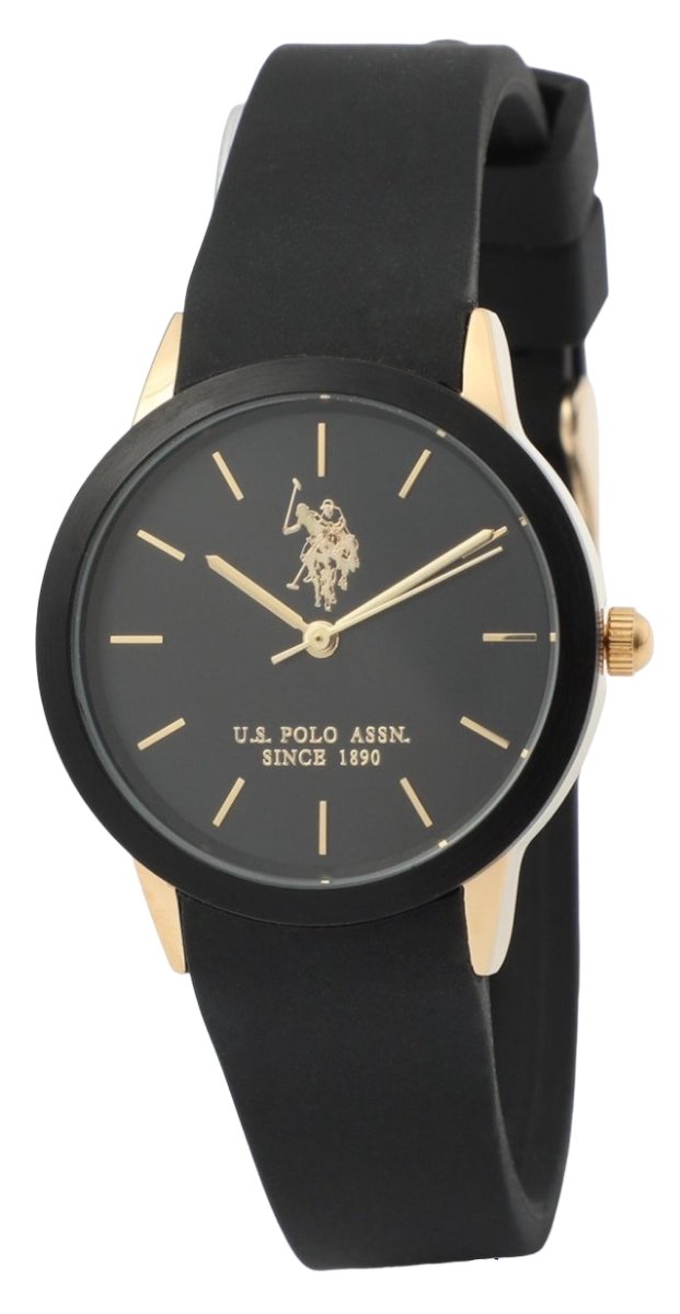 U.S. POLO USP8156YG Skyler Black Silicon Strap - Κοσμηματοπωλείο Goldy