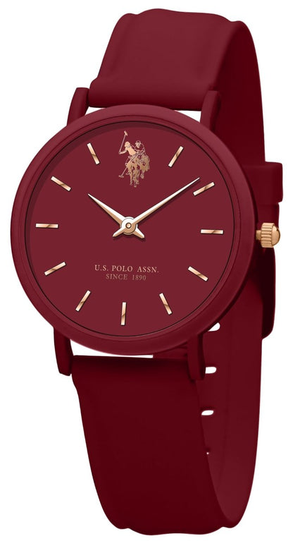 U.S. POLO USP8160RD Lucy Red Silicon Strap - Κοσμηματοπωλείο Goldy