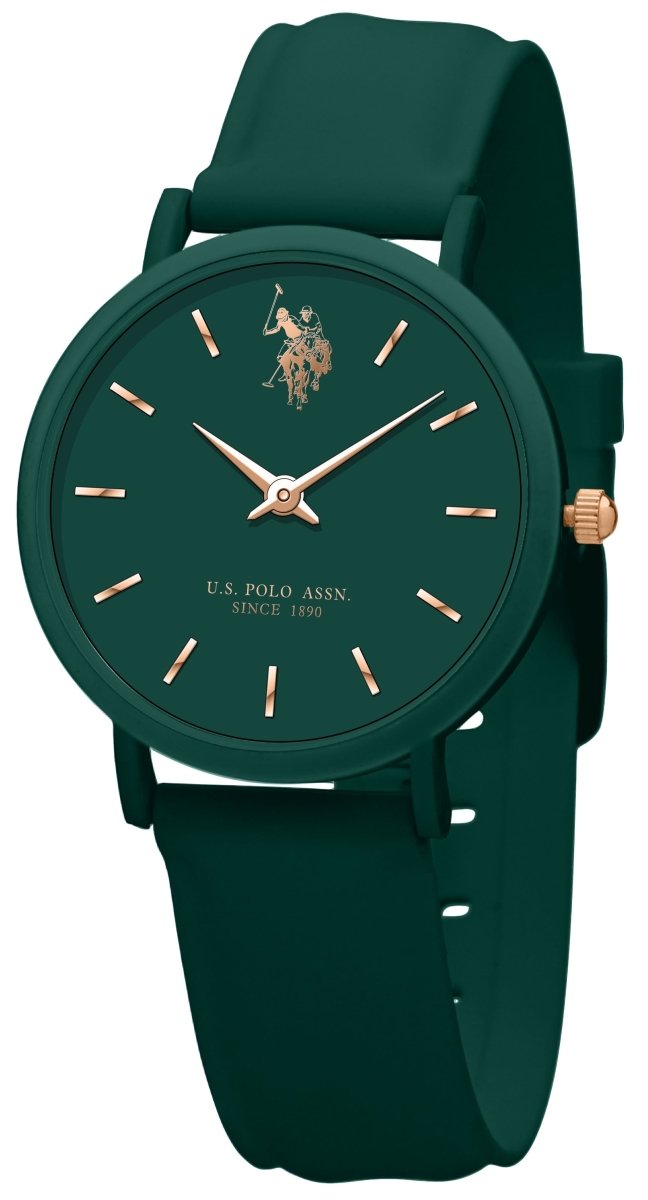 U.S. POLO USP8161GR Lucy Green Silicon Strap - Κοσμηματοπωλείο Goldy