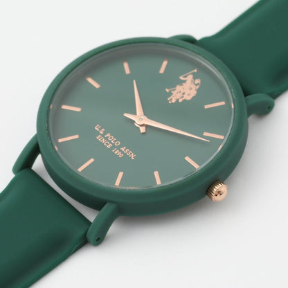 U.S. POLO USP8161GR Lucy Green Silicon Strap - Κοσμηματοπωλείο Goldy