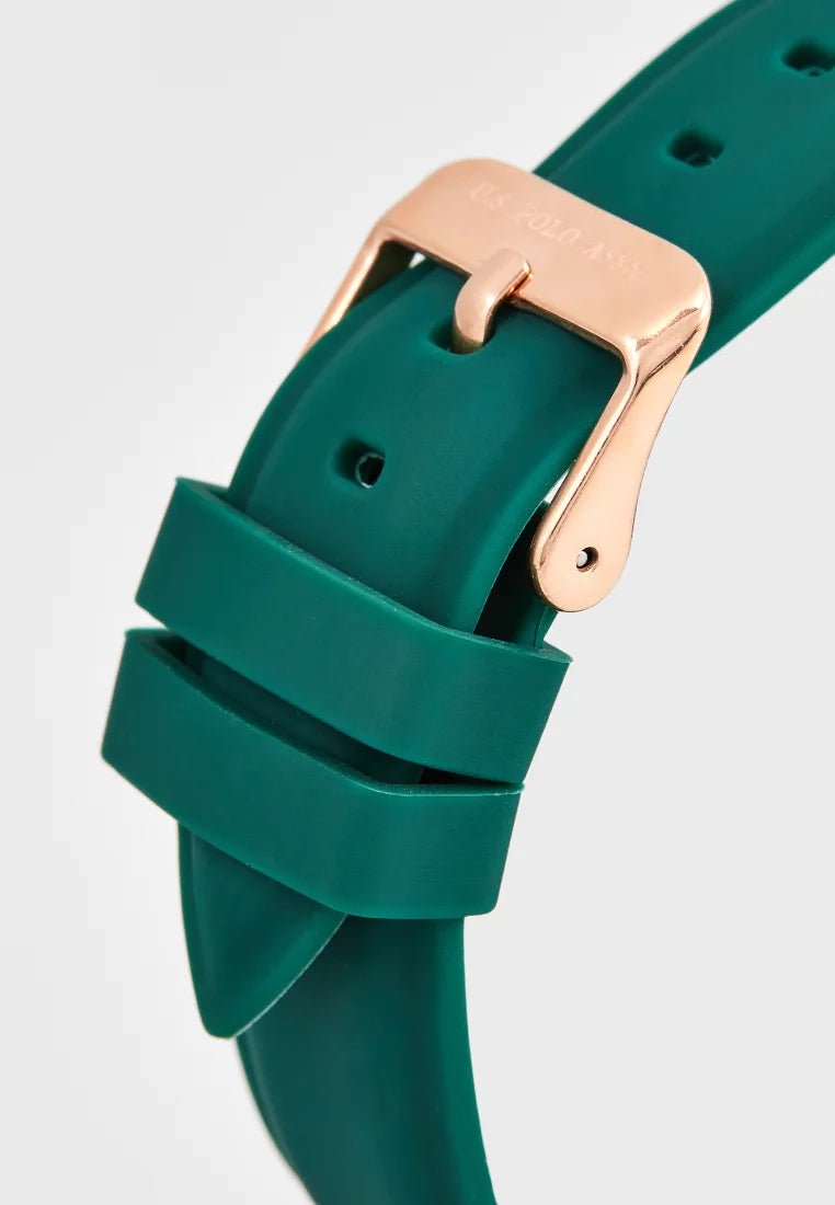 U.S. POLO USP8161GR Lucy Green Silicon Strap - Κοσμηματοπωλείο Goldy