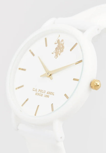 U.S. POLO USP8162IV Lucy White Silicon Strap - Κοσμηματοπωλείο Goldy