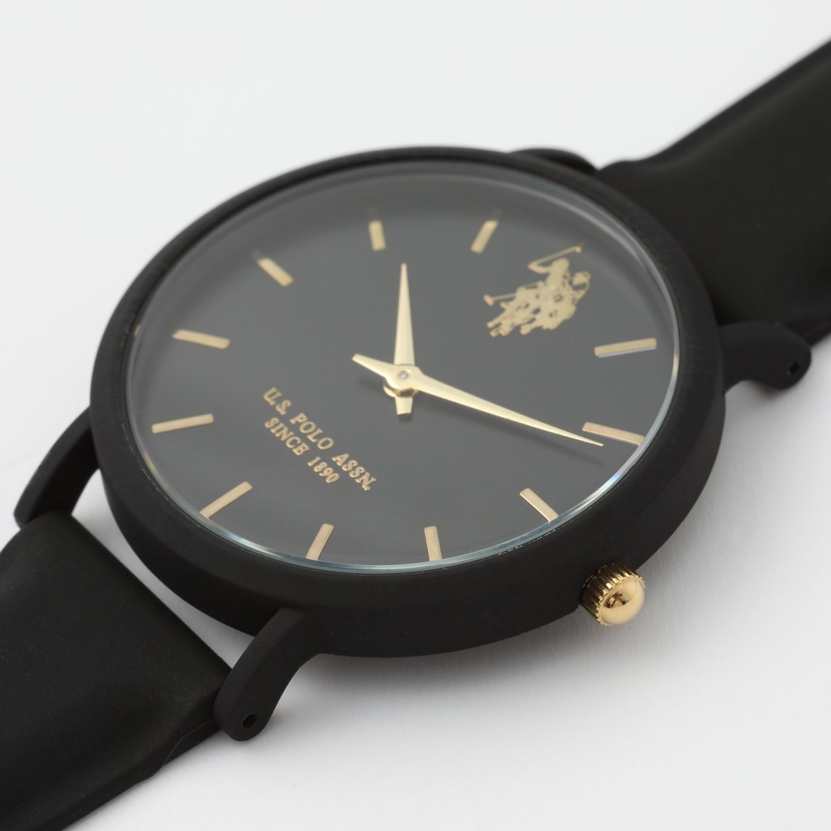 U.S. POLO USP8163BK Lucy Black Silicon Strap - Κοσμηματοπωλείο Goldy