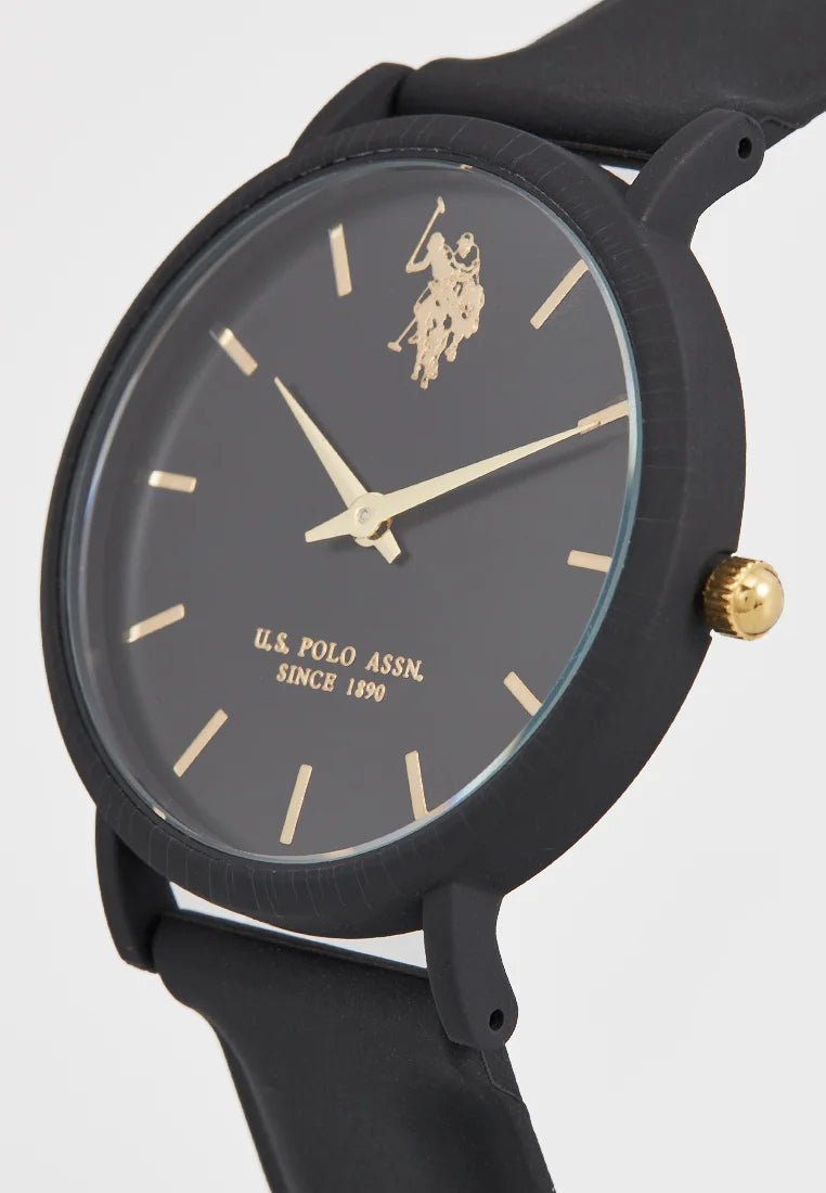 U.S. POLO USP8163BK Lucy Black Silicon Strap - Κοσμηματοπωλείο Goldy