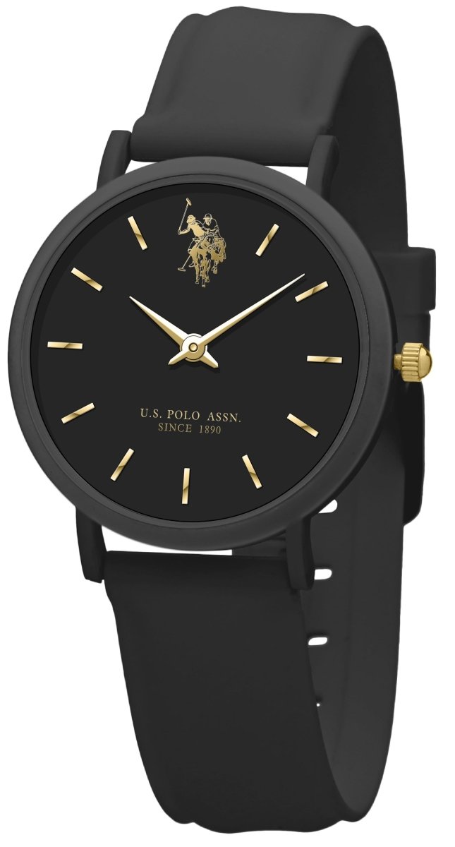 U.S. POLO USP8163BK Lucy Black Silicon Strap - Κοσμηματοπωλείο Goldy